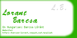 lorant barcsa business card